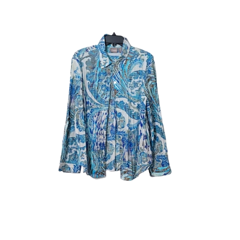 Chicos lovely bluish green colored shirt size 3 (US XL)